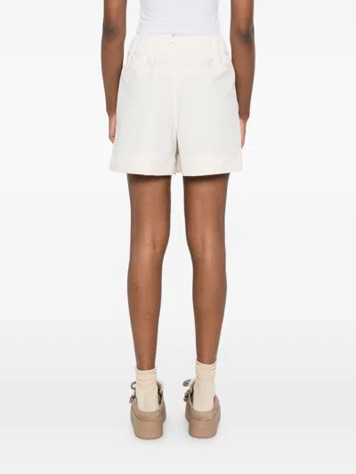 Moncler Logo-patch Drawstring Shorts In White