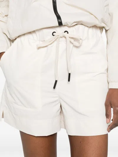 Moncler Logo-patch Drawstring Shorts In White
