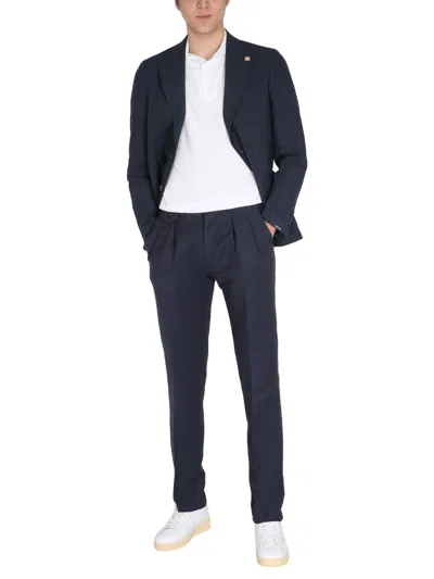 Lardini Single-breasted Jacket In Blue