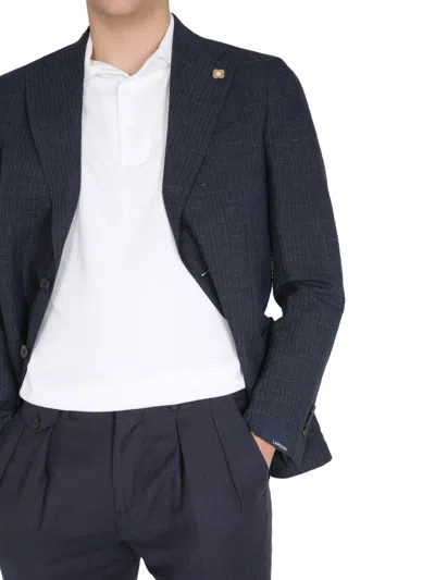 Lardini Single-breasted Jacket In Blue