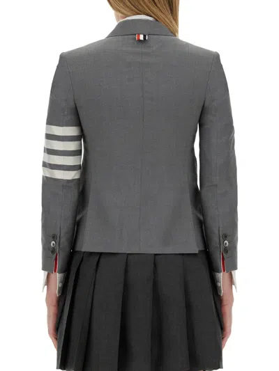 Thom Browne Tailored Single-breasted Jacket In Gray