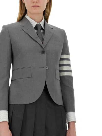 Thom Browne Tailored Single-breasted Jacket In Gray