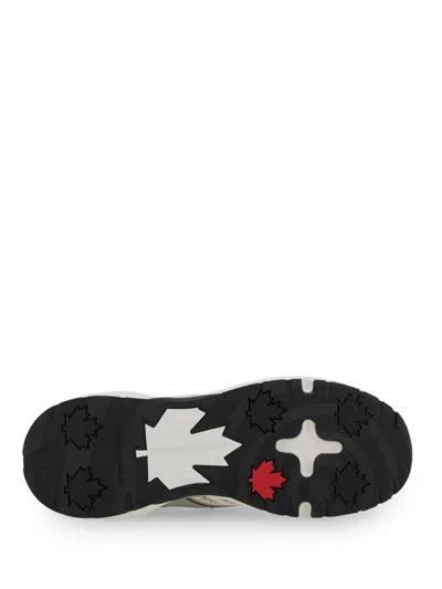 Dsquared2 Chunky Sole Mesh Sneakers With Maple Leaf Print In Animal Print