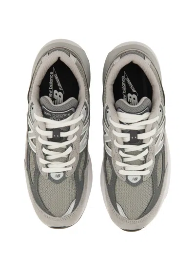 New Balance Tonal Grey Leather And Mesh Sneakers In Gray