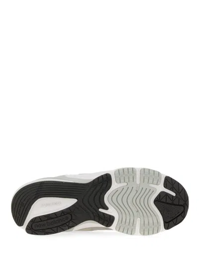 New Balance Tonal Grey Leather And Mesh Sneakers In Gray