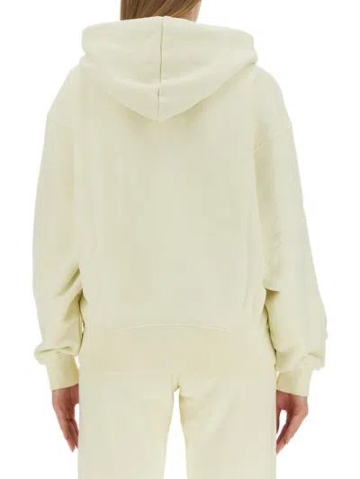 Off-white Logo Hooded Sweatshirt Front Pocket In White