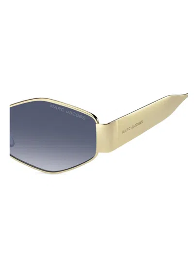 Marc Jacobs Geometric Frame Sunglasses In Gold