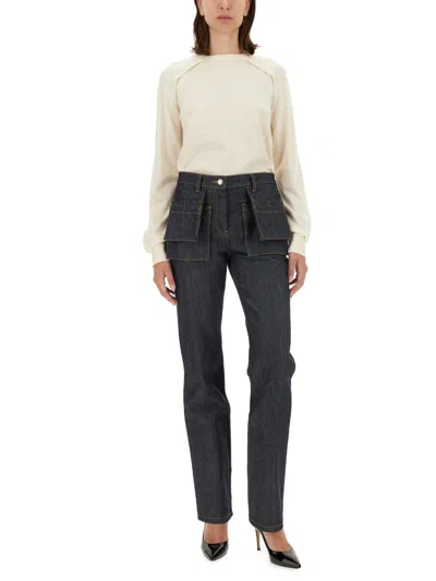 Helmut Lang Wool Jersey. In White