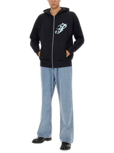 3paradis 3.paradis Zip Sweatshirt. In Black