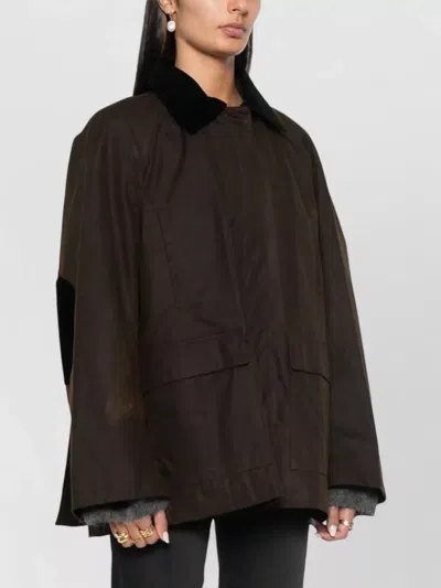 Totême Women Green Cotton Country Jacket, S Luxury Jackets For Women Darveys In Brown
