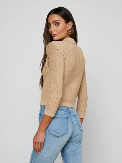 L'agence Risa Collared Cardigan In Neutral