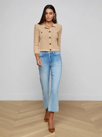 L'agence Risa Collared Cardigan In Neutral