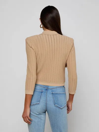 L'agence Risa Collared Cardigan In Neutral