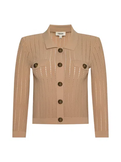 L'agence Risa Collared Cardigan In Neutral