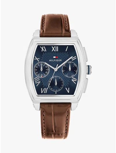 Tommy Hilfiger 36mm Leather Strap Multifunction Watch In Brown