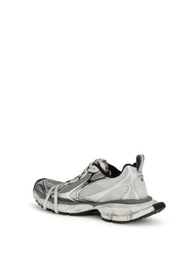 Balenciaga 3xl Split Logo Nylon And Mesh Sneakers In Gray