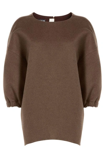 Rochas Wool And Angora Pullover In Brown