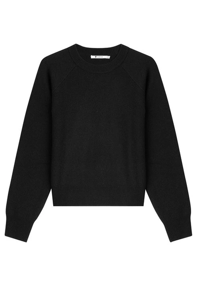 Alexander Wang T Wool Pullover With Cashmere In Black
