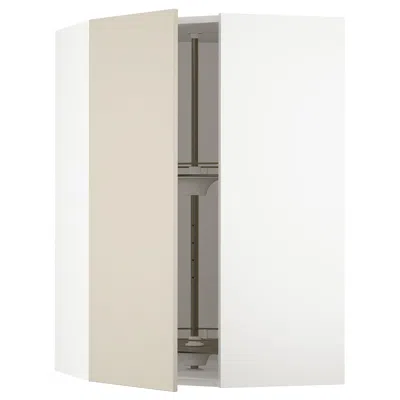 Ikea Sektion Corner Wall Cabinet With Carousel, White/havstorp Beige ...
