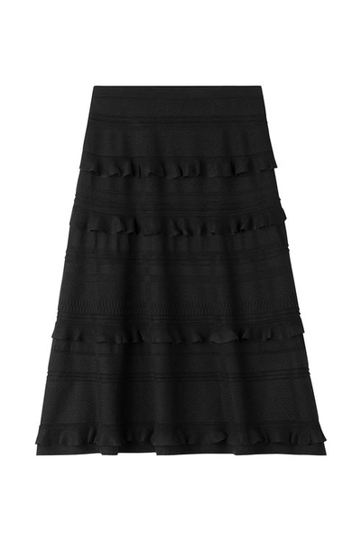 Ferragamo Ruffled Wool-silk Skirt