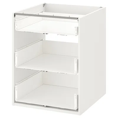 Ikea Enhet Base Cabinet With 3 Drawers, White, 24x24x30 