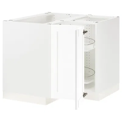 Ikea Sektion Corner Base Cabinet With Carousel, White Enköping/white ...