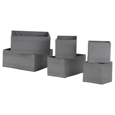 Ikea Skubb Box, Set Of 6, Dark Gray | ModeSens