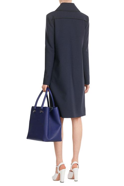 Victoria Victoria Beckham Wool-blend Tailored Coat In Blue | ModeSens