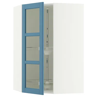 Ikea Sektion Corner Wall Cabinet With Carousel/glass Dr, White ...