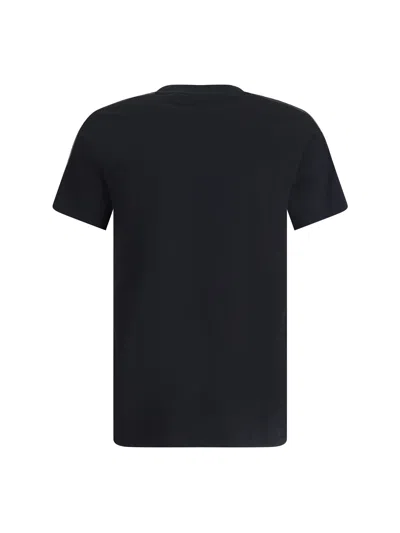 Burberry Ekd Embroidered Checked-band T-shirt In Black