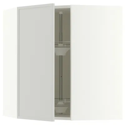 Ikea Sektion Corner Wall Cabinet With Carousel, White/aspudden Light ...