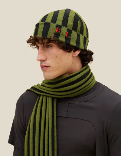 Eckhaus Latta Keyboard Hat In Green