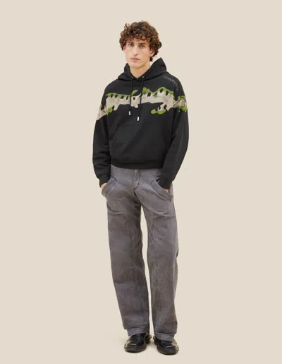 Eckhaus Latta Graphic-print Hoodie In Black