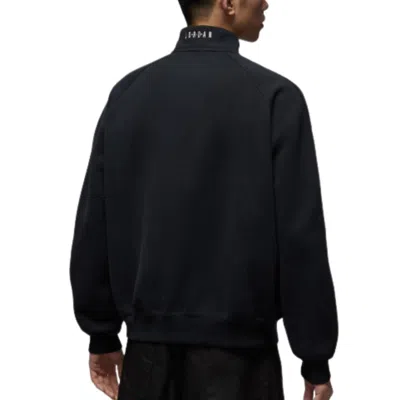 Jordan Flight Oversize Fleece Quarter Zip Pullover In Black