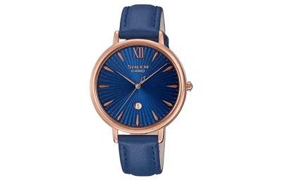 Casio Sheen Quartz Waterproof Blue Analog