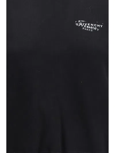Givenchy Women Logo Brushed Fabric Sweatshirt In Black