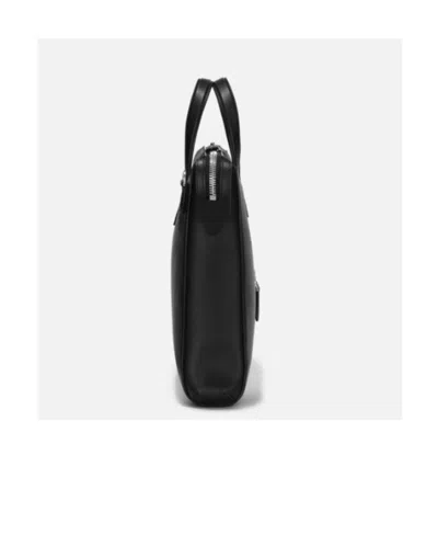 Montblanc Logo Briefcase In Black