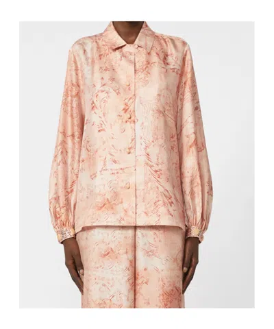 Max Mara Long Sleeve Shirt In Pink