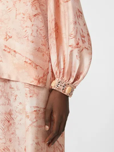 Max Mara Long Sleeve Shirt In Pink