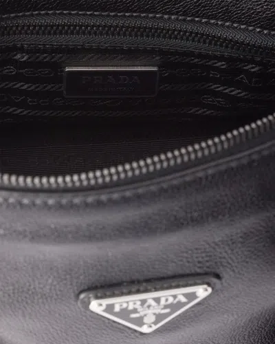 Prada Karin Medium Antiqued Leather Tote Bag In Black