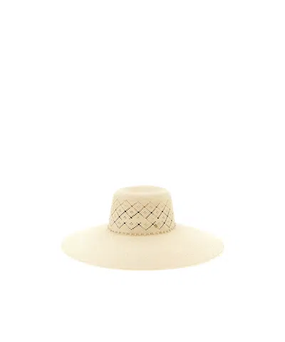 Maison Michel Blanche Openwork-design Hat In White
