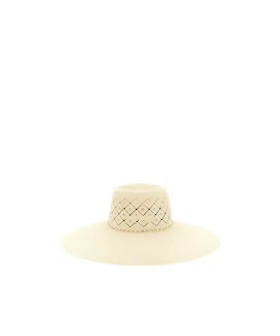 Maison Michel Blanche Openwork-design Hat In White