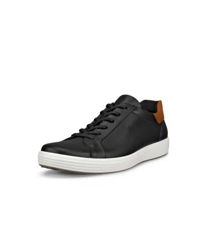 Ecco Low-top Black Cow Leather Sneakers In Black