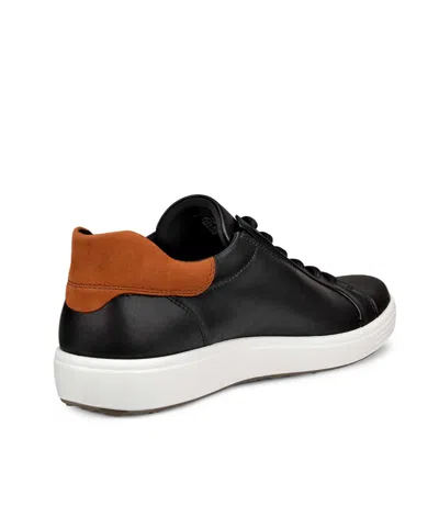 Ecco Low-top Black Cow Leather Sneakers In Black