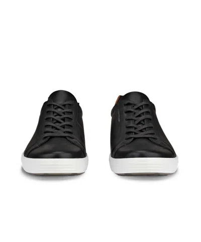 Ecco Low-top Black Cow Leather Sneakers In Black