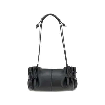 Hereu Pleated Shoulder Bag In Black