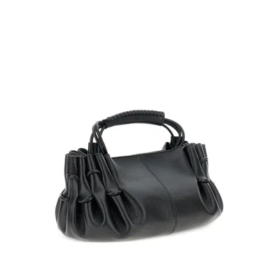 Hereu Pleated Shoulder Bag In Black