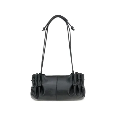 Hereu Pleated Shoulder Bag In Black