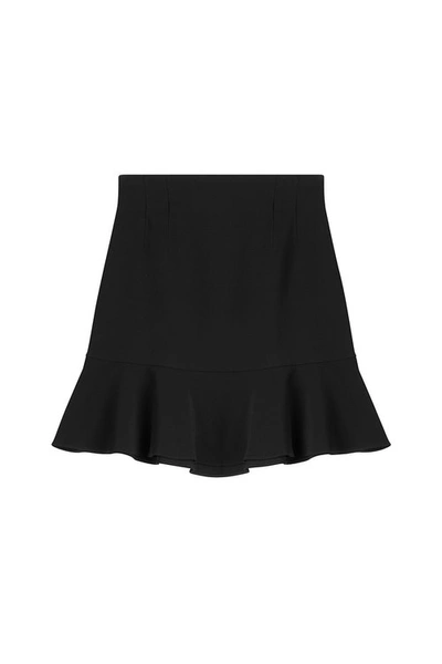 Philosophy Di Lorenzo Serafini Skirt With Ruffled Hem In Black