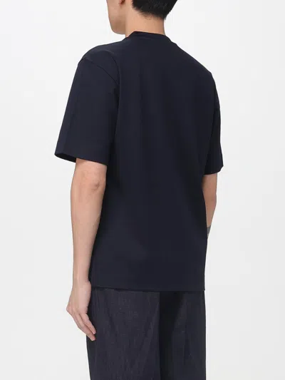 Fendi Cotton T Shirt Short Sleeves Crew Neck Graphic In Blue